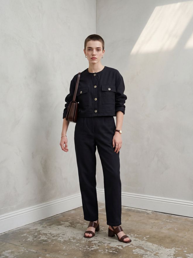 My Fashion Fato Preto Elegante Casual Formal Roupas por atacado Casual