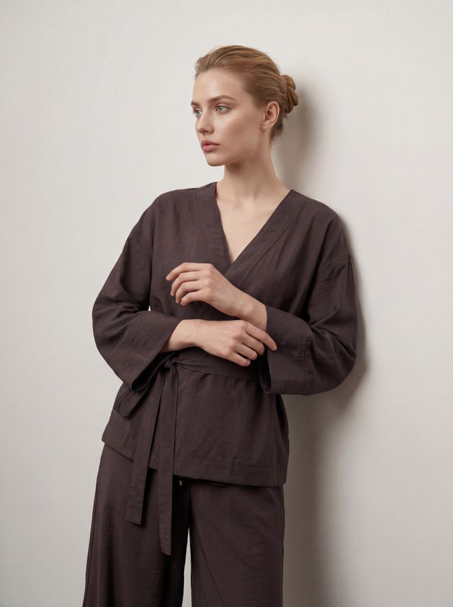 My Fashion Brown Elegant Formal Suit With Wide Leg Pants Wholesale Clothing Dating