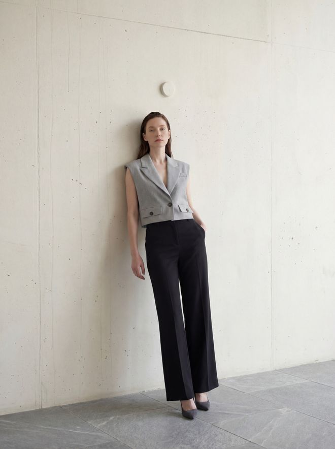 My Fashion Grey Formal Elegant Vintage Vest Wholesale Clothing Cocktail