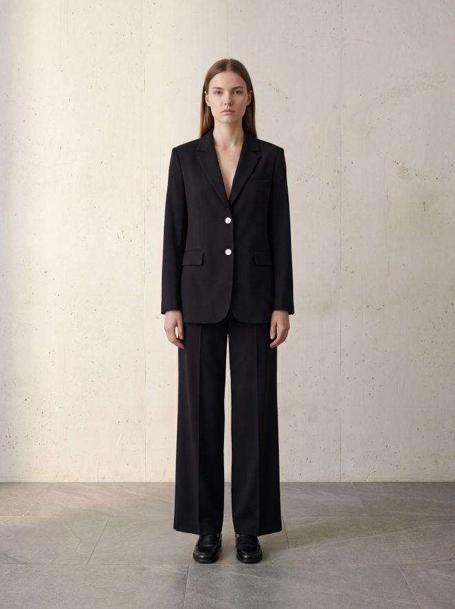 My Fashion Црна Формална Једноредна Јакна Велепродаја одеће Неформалан