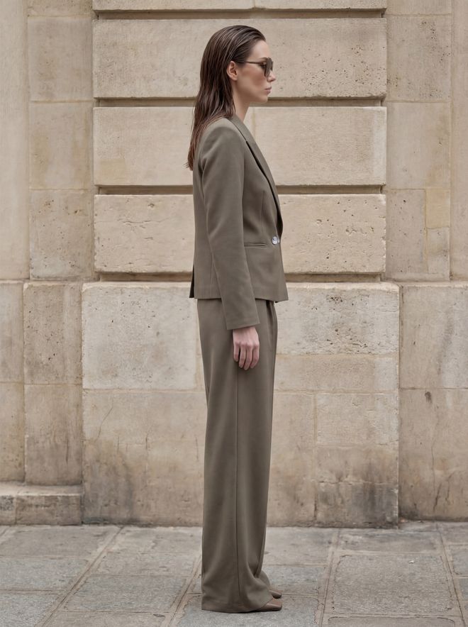 My Fashion Khaki Double Breasted Blazer Jacket Wholesale Clothing Dating