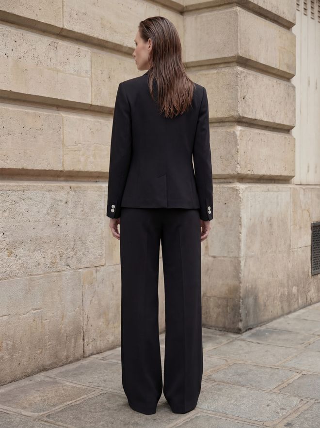 My Fashion Black Double Breasted Blazer Jacket Wholesale Clothing Cocktail