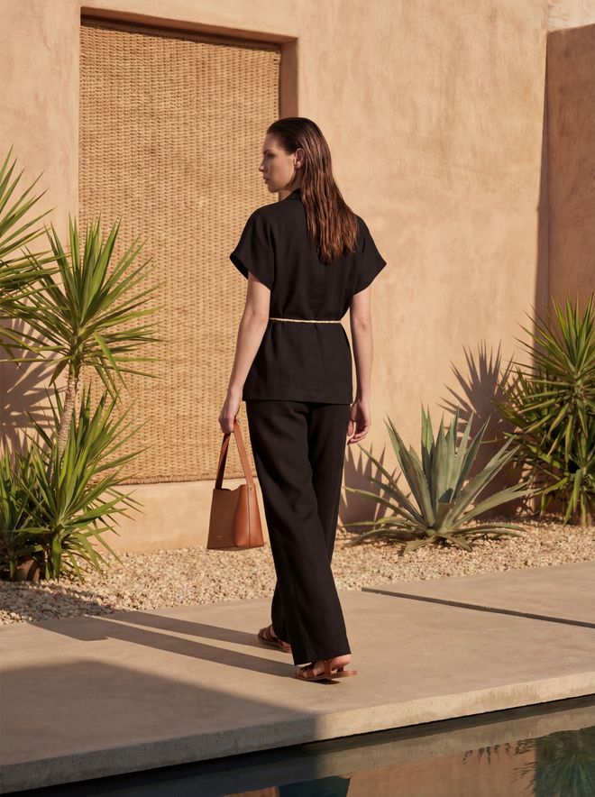 My Fashion Beige Casual Elegant Modest Suit With Wrap Midi Skirt Wholesale Clothing Birthday