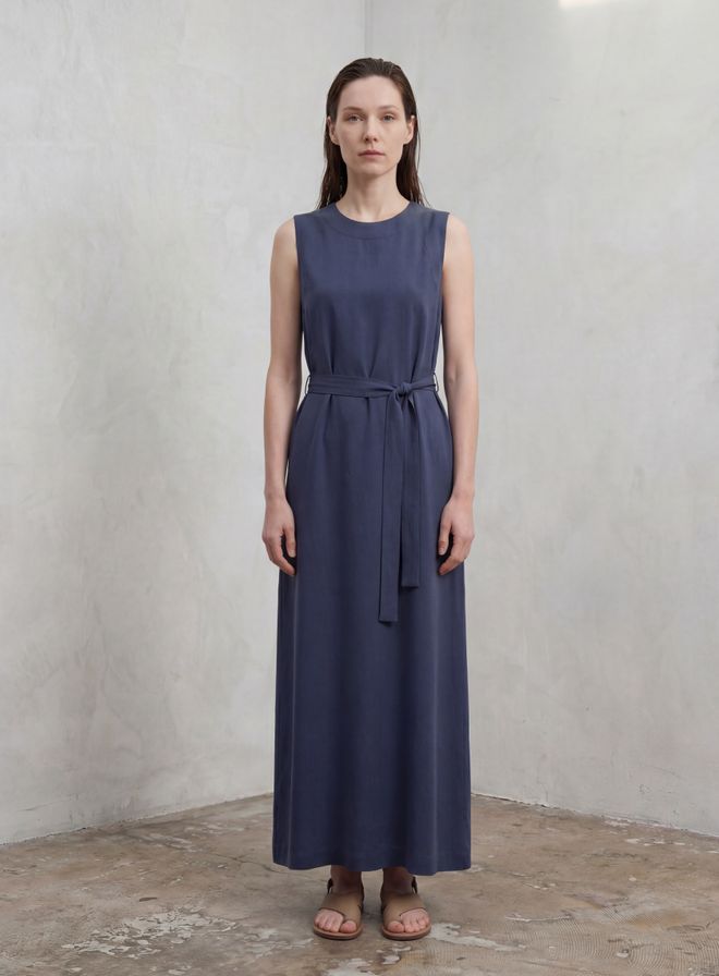 My Fashion Vestido Azul Marino Tipo Vaina Con Mangas Casquillo Ropa al por mayor Casual