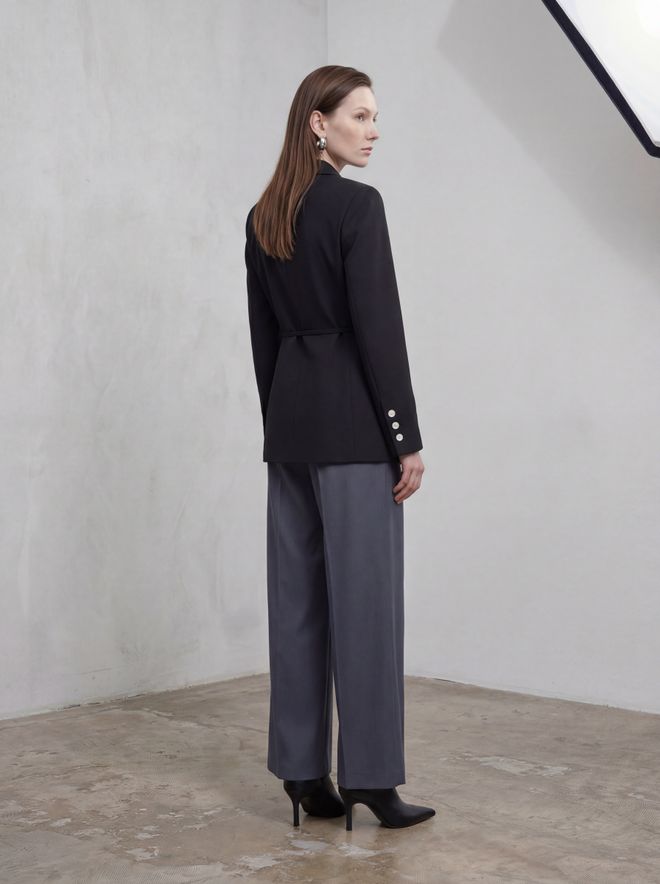 My Fashion Black Jacket Single Breasted Blazer For Elegant Style Wholesale Clothing Elegant