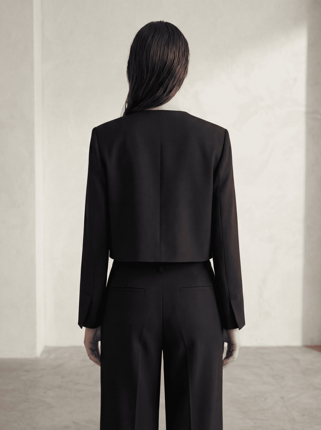 My Fashion Black Single Breasted Blazer Jacket Wholesale Clothing Cocktail