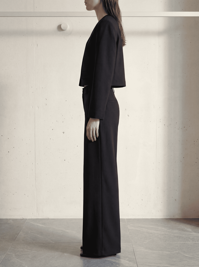 My Fashion Black Single Breasted Blazer Jacket Wholesale Clothing Spring