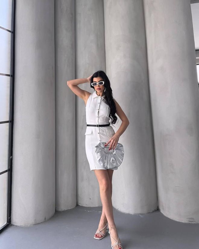 My Jest Fashion Vestido Com Gola De Camisa Roupas por atacado Elegante