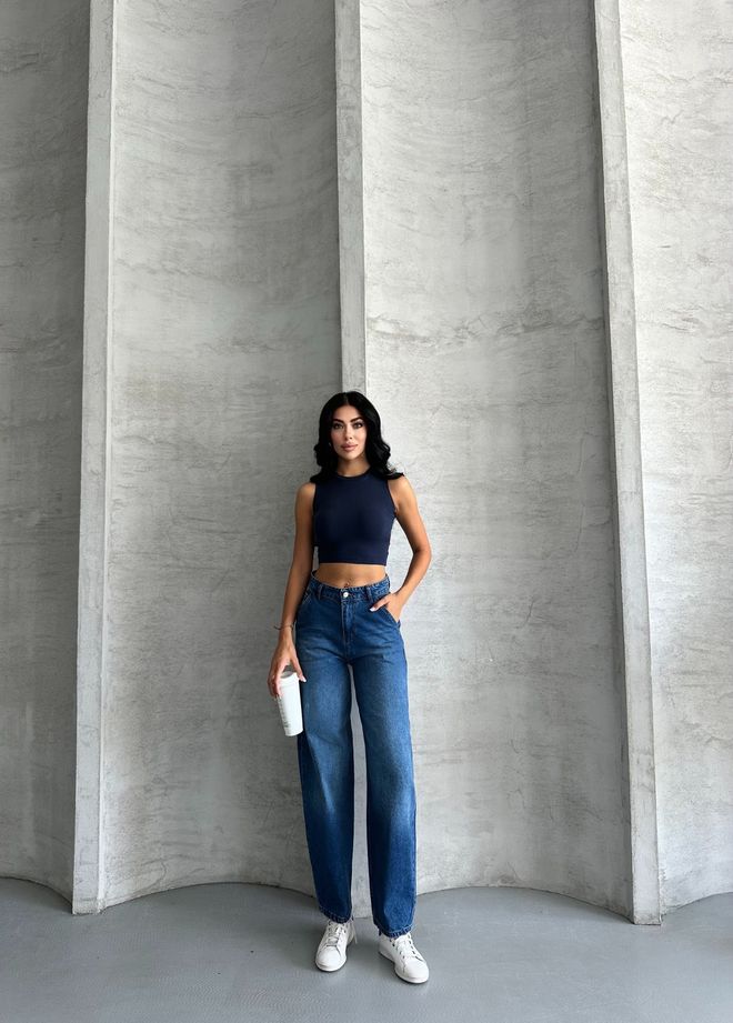 My Jest Fashion Μπλε Casual Streetwear Mom Τζιν Χονδρικό εμπόριο ενδυμάτων Casual