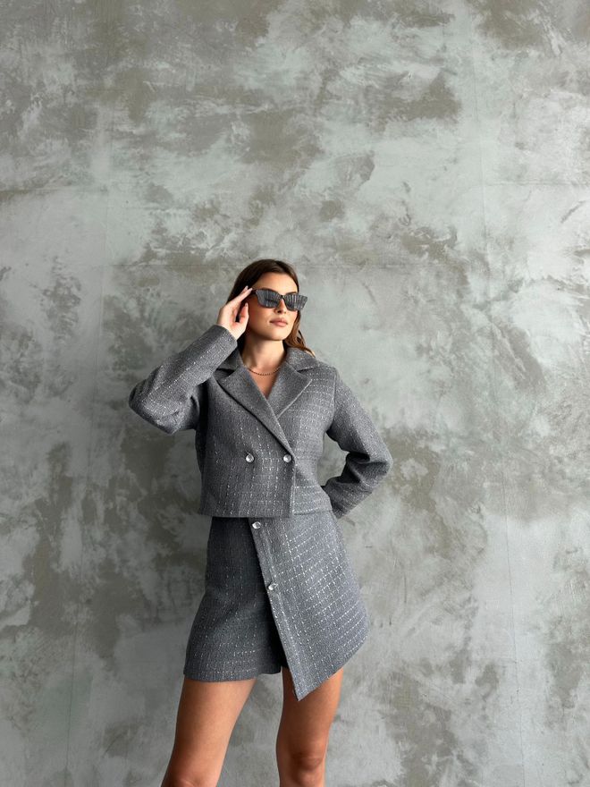 My Jest Fashion Tvido Audinio Dvigubas Rinkinys Didmeninė prekyba drabužiais Aptempta ir platėjanti