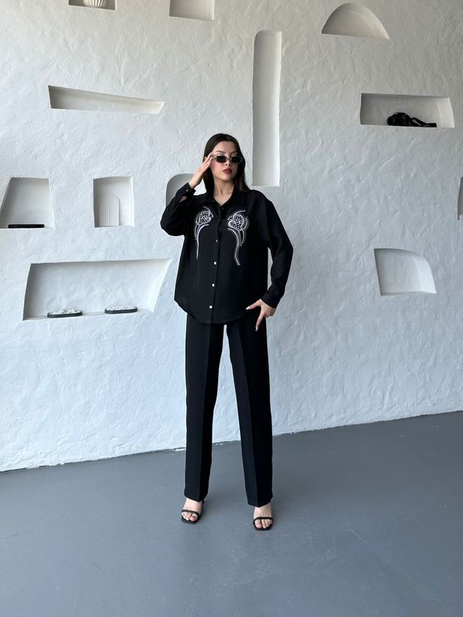 My Jest Fashion Dvodijelni Set Crna Veleprodaja odjeće Formalni