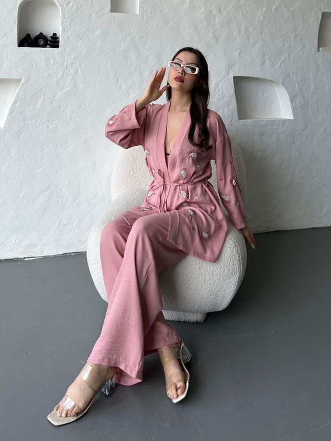 My Jest Fashion Dvodelni Komplet Roza Oblačila na debelo Ležerno