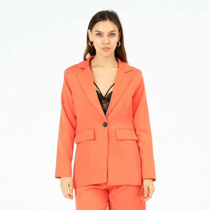 Ένα μοντέλο χονδρικής πώλησης ρούχων φοράει OFO10195 - Team-orange, τούρκικο Ταγέρ χονδρικής πώλησης από Offo