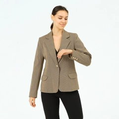 Модель оптовой продажи одежды носит 40993 - Jacket - Camel, турецкий оптовый товар Куртка от Offo.