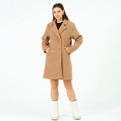 Veleprodajni model oblačil nosi 41015 - Coat - Mink, turška veleprodaja Plašč od Offo