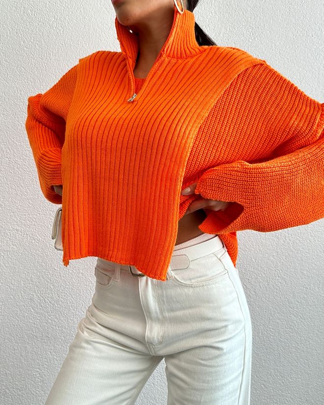 Ouz Fashion Jersey De Punto Con Cuello De Monja Ropa al por mayor Casual