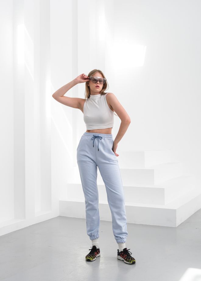 Ouz Fashion Blue Sport Casual Streetwear Jogger Pants Wholesale Clothing Casual