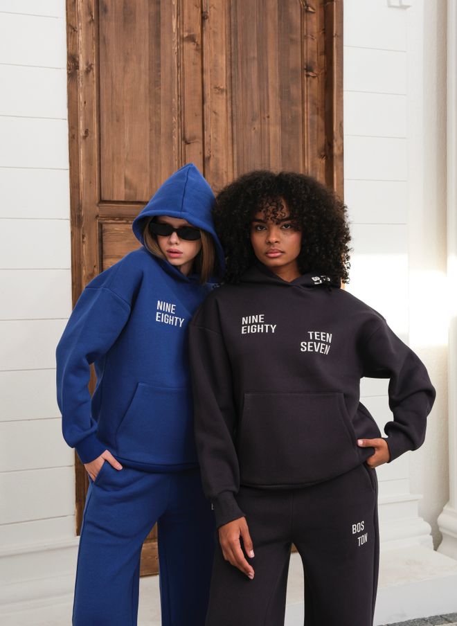 Ouz Fashion Blue Tracksuit Oversized Jogger With Hooded Neck Wholesale Clothing Spring