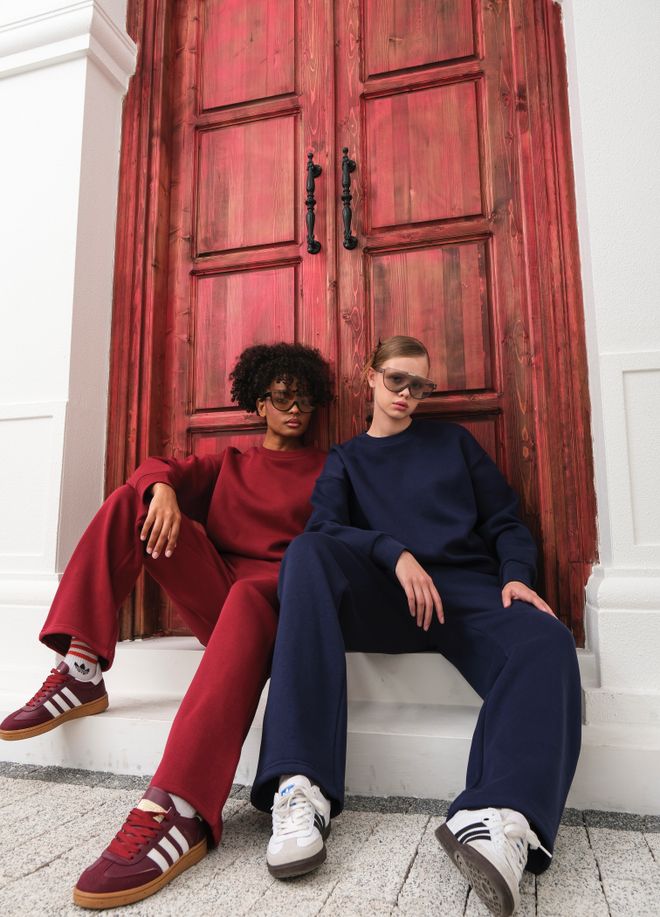 Ouz Fashion Claret Red Tracksuit Oversized Fit Jogger Wholesale Clothing Modest