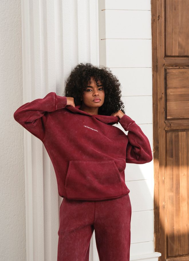 Ouz Fashion Chándal Rojo Clarete Ropa al por mayor Casual