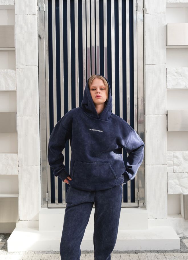 Ouz Fashion Navy Blue Tracksuit Sport Casual Streetwear Jogger Set Wholesale Clothing Casual