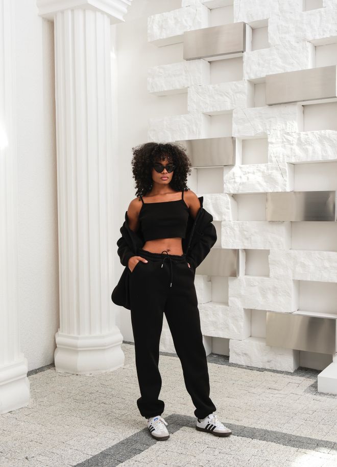 Ouz Fashion Αθλητική Φόρμα Μαύρο Casual Αθλητικό Streetwear Τζόγκερ Χονδρικό εμπόριο ενδυμάτων Casual