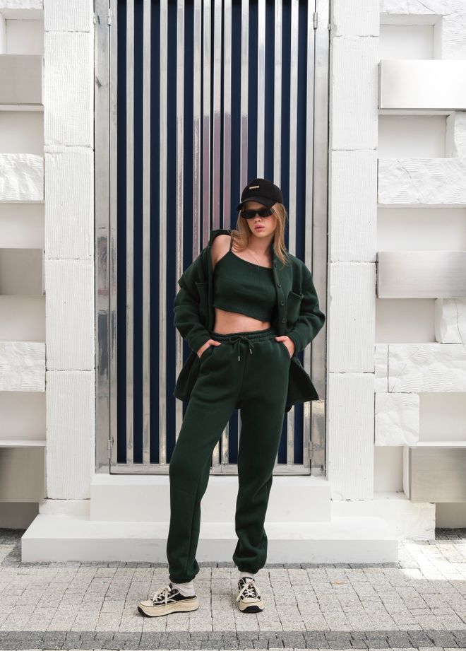 Ouz Fashion Verde Chándal Casual Deporte Ropa De Calle Ropa al por mayor Casual