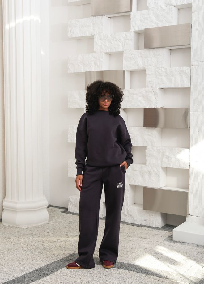 Ouz Fashion Čierna Oversized Športová Tepláková Súprava Veľkoobchod s oblečením Skromný