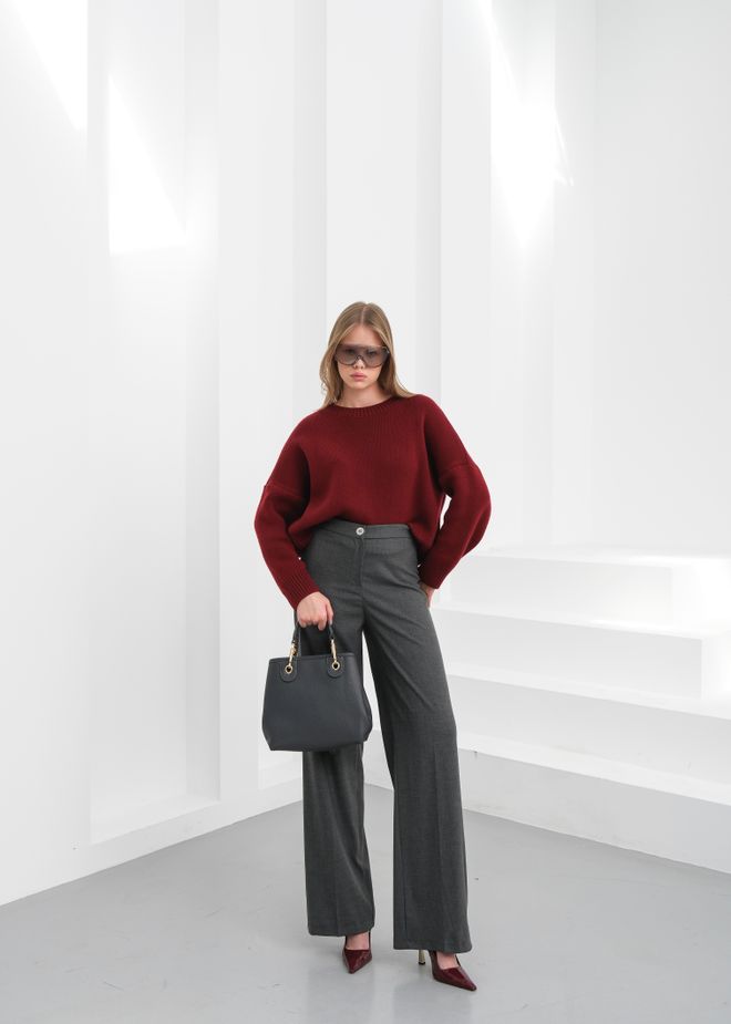 Ouz Fashion “Palazzo” Kelnės Baltos Spalvos Juosmens Elastinis Metalinis Mygtukas Atsisega Didmeninė prekyba drabužiais 0