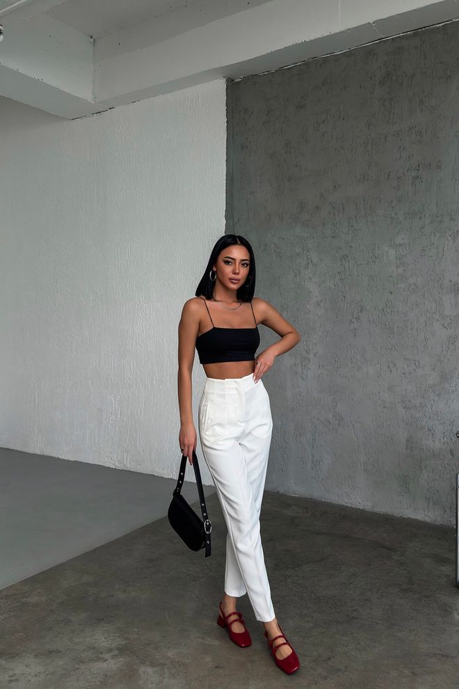 Ouz Fashion Pantalones Con Pinzas De Cintura Alta Ropa al por mayor Casual