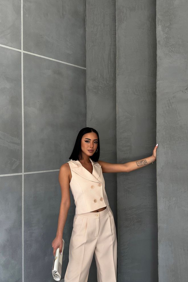 Ouz Fashion سترة بأزرار وياقة شال ملابس بالجملة رَسمِيّ