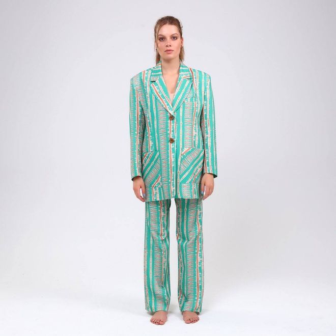 Ouz Fashion Chaqueta De Rayas Con Estampado Digital Ropa al por mayor Formal