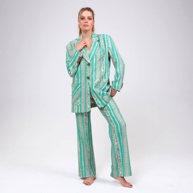 Ouz Fashion Пругаста Јакна Са Дигиталним Принтом Велепродаја одеће Јесен/јесен