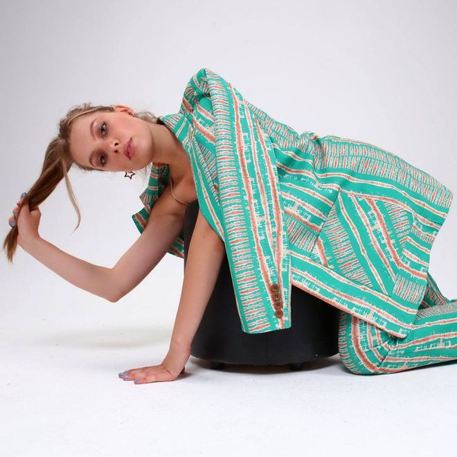 Ouz Fashion Пругаста Јакна Са Дигиталним Принтом Велепродаја одеће 6