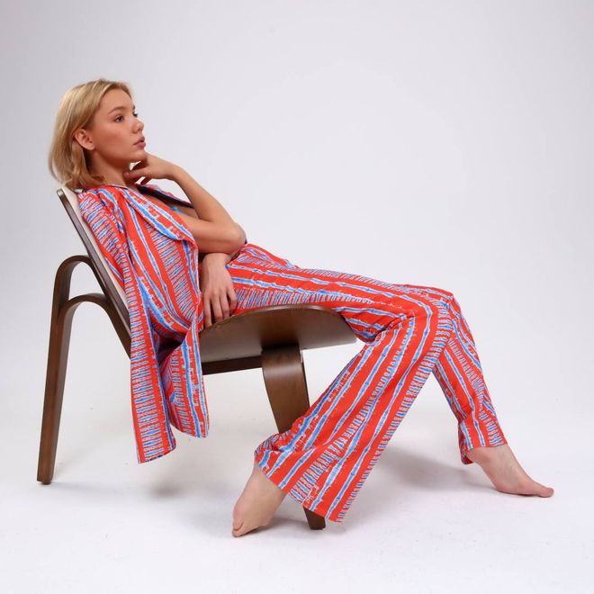 Ouz Fashion Пругаста Јакна Са Дигиталним Принтом Велепродаја одеће Рођендан