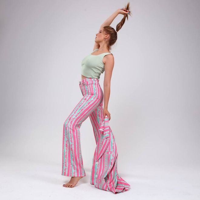 Ouz Fashion Digital Print Striped Jacket Wholesale Clothing No Fabric