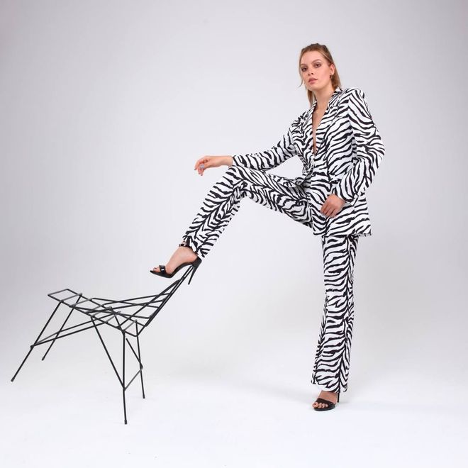 Ouz Fashion Chaqueta Con Estampado De Cebra Y Estampado Digital Ropa al por mayor Formal