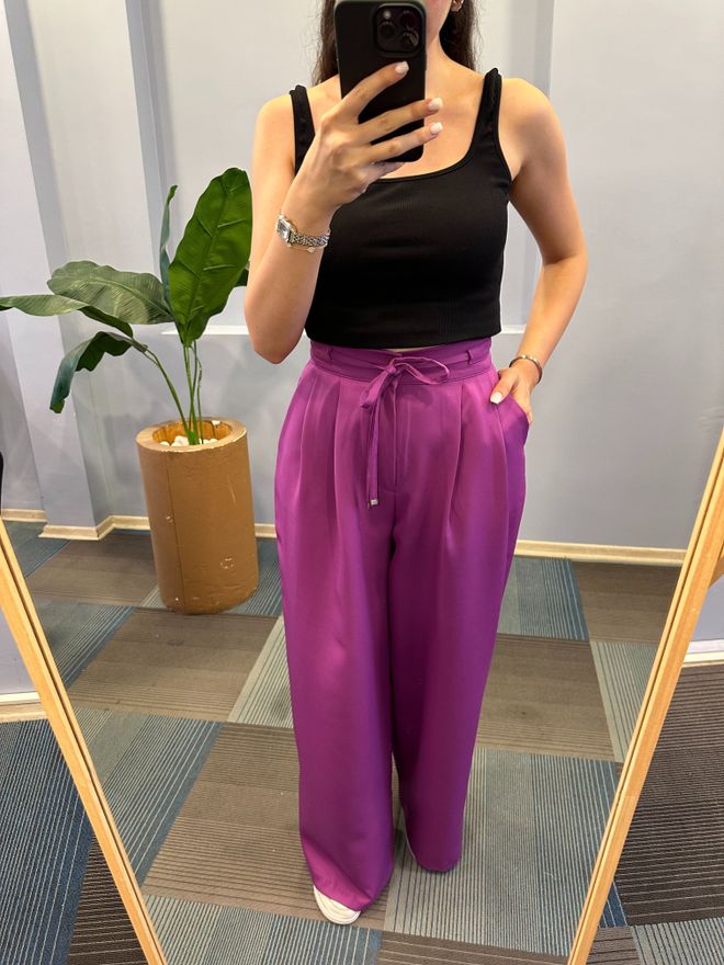 Ouz Fashion Панталон С Шнур С Висока Талия И Детайли Дрехи на едро Небрежен