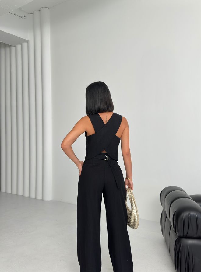 Ouz Fashion Black Formal Elegant Set Wholesale Clothing Casual