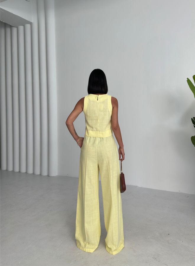 Ouz Fashion Yellow Casual Elegant Set Wholesale Clothing Casual