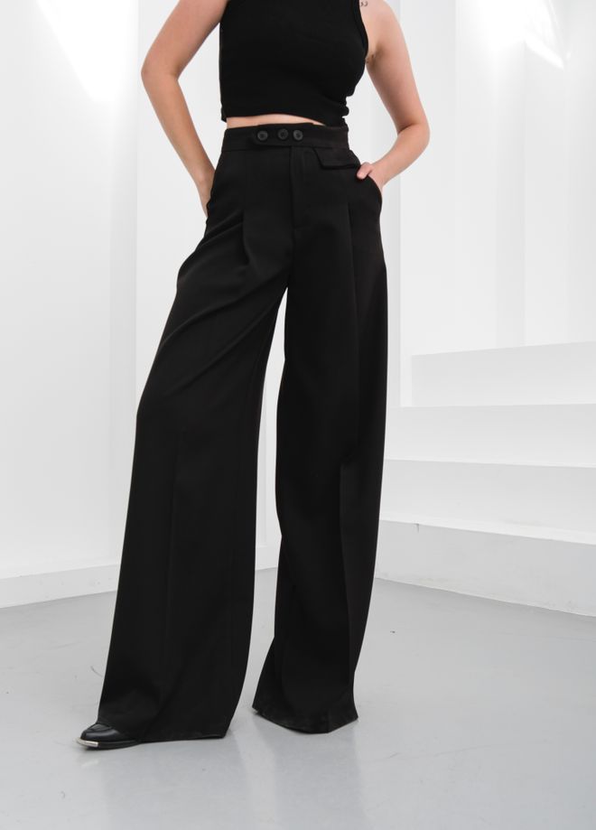 Ouz Fashion Three Button Detailed Trousers Wholesale Clothing Casual