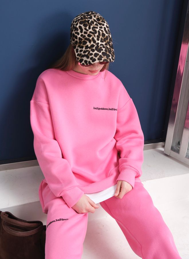 Ouz Fashion Pink Tracksuit Oversized Jogger With Round Neck Wholesale Clothing 1