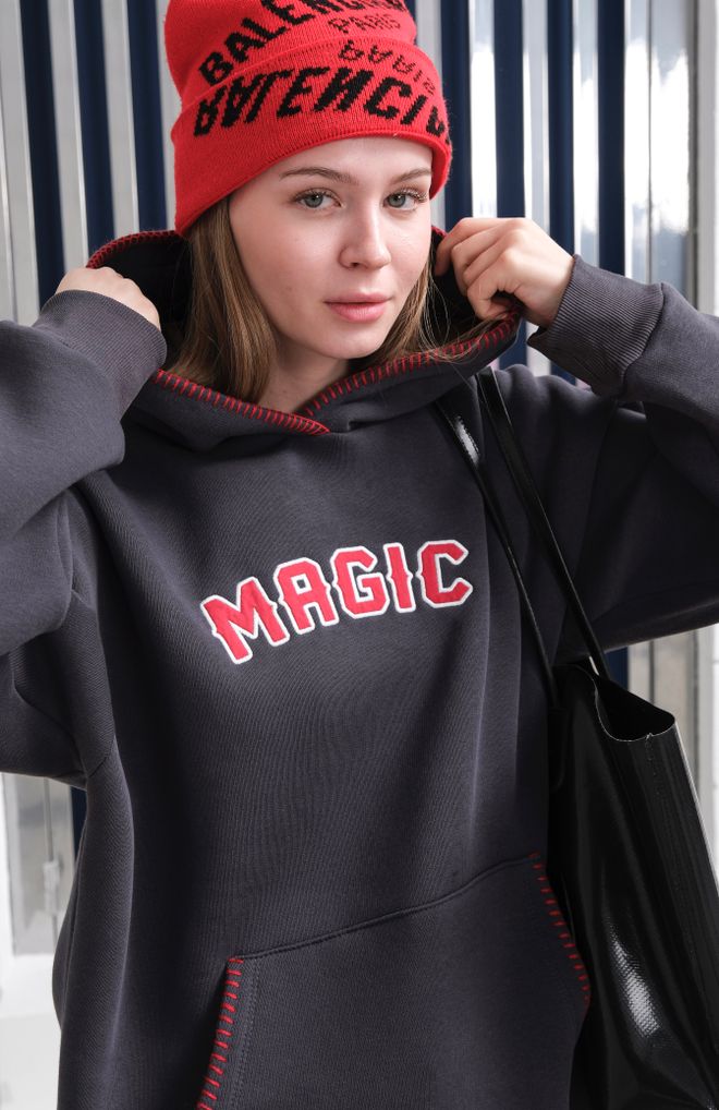 Ouz Fashion Zwart Trainingspak Met Oversized Pasvorm En Capuchon Groothandel Kleding 1