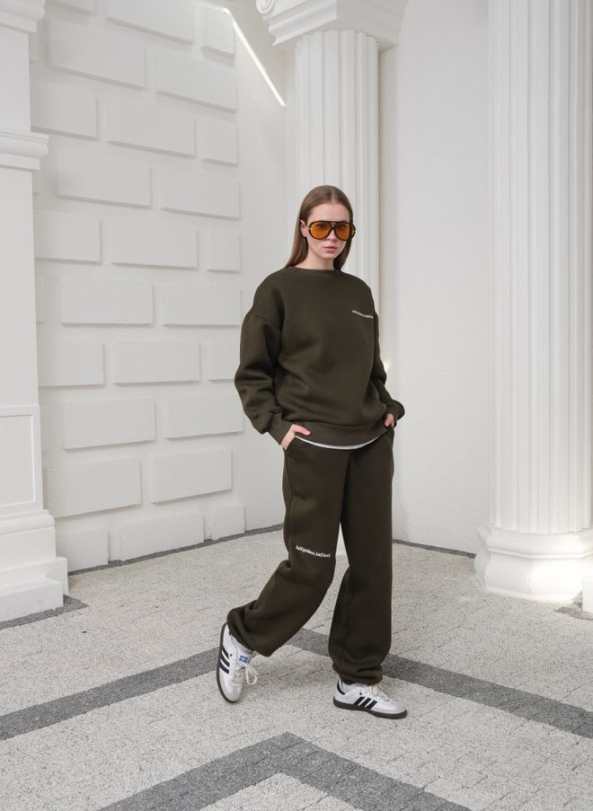 Ouz Fashion Green Oversized Fit Tracksuit With Jogger Pants Wholesale Clothing 1