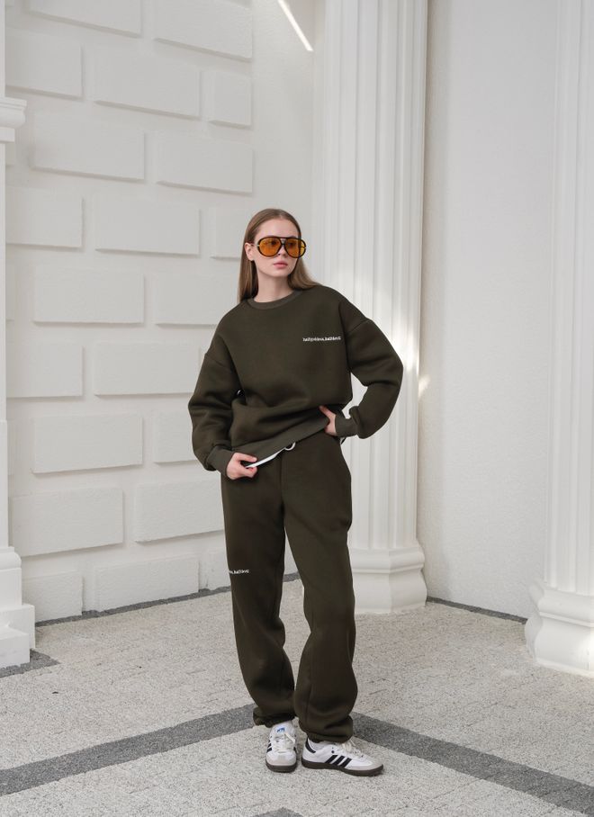 Ouz Fashion Green Oversized Fit Tracksuit With Jogger Pants Wholesale Clothing Spring