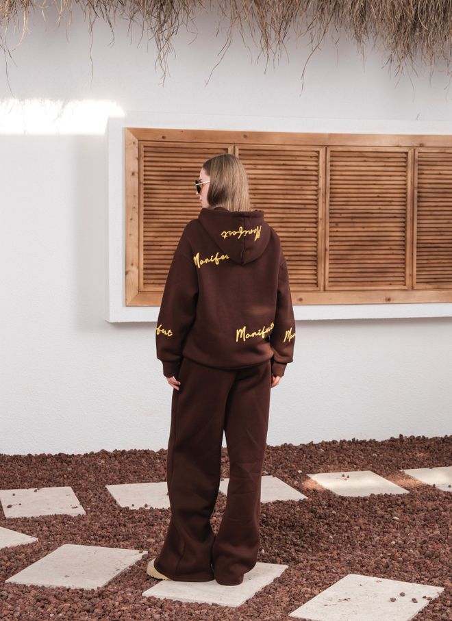 Ouz Fashion Manıfest Suzene Jogging Set Mit Kapuze Und Stickerei Großhandelskleidung Lässig