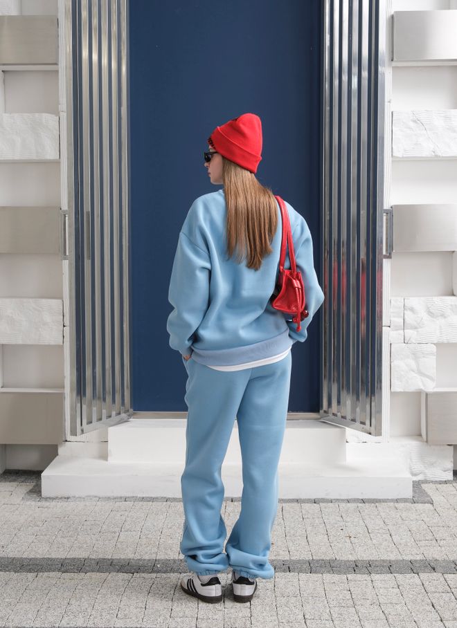 Ouz Fashion Blue Casual Sport Streetwear Cute Tracksuit Wholesale Clothing 1