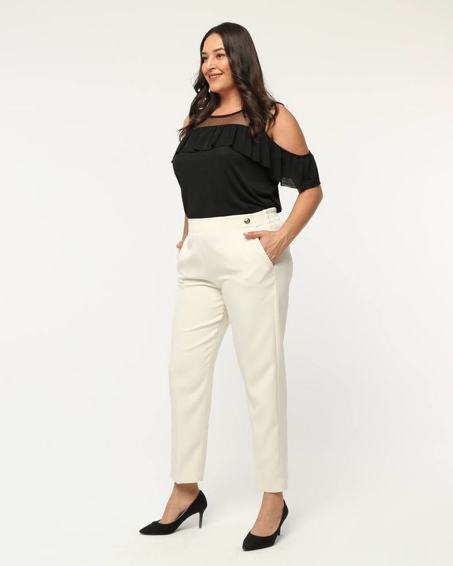 Ouz Fashion Pantalones Oversize Con Cintura Elástica Ropa al por mayor Casual