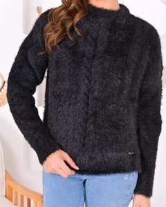 A wholesale clothing model wears pan10046-women's-knitwear-sweater, Turkish wholesale Sweater of PANDA