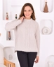 A wholesale clothing model wears pan10047-women's-knitwear-sweater, Turkish wholesale  of 
